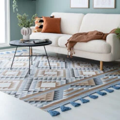 Lenni Puuvillamatto 200x290 Cm Sini/valkoinen 11 Lenni Puuvillamatto 200x290 Cm Sini/valkoinen -Yleinen Kotikauppa Lenni puuvillamatto miljoossa web 3