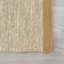 Line Villamatto 160x230 Cm Okra/valkoinen