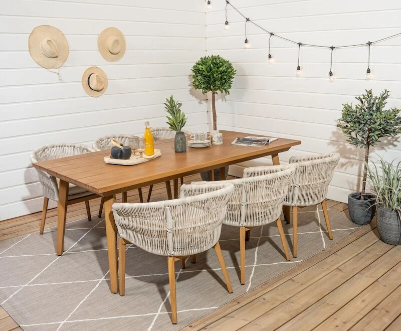 Loiste 6-hengen Ruokailuryhmä Hiekka 2 Loiste 6-hengen Ruokailuryhmä Hiekka - Image 2