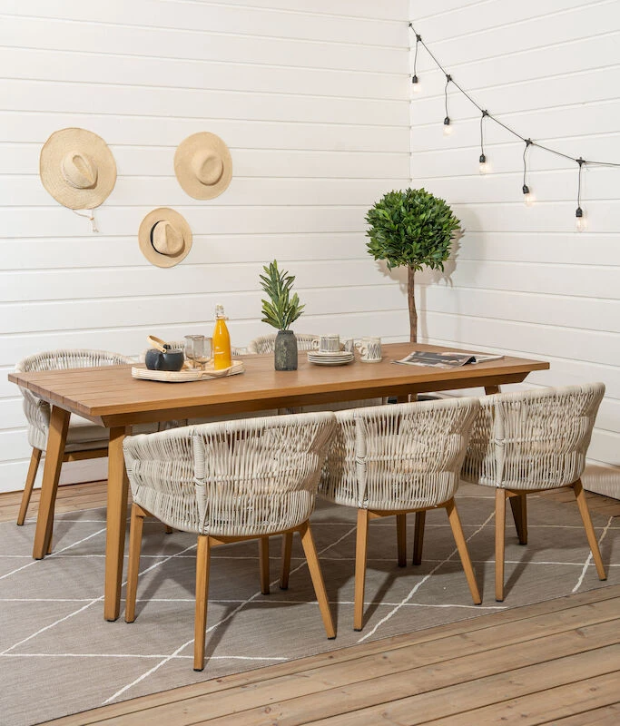 Loiste 6-hengen Ruokailuryhmä Hiekka 3 Loiste 6-hengen Ruokailuryhmä Hiekka - Image 3