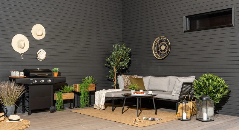 Loviisa Divaanisohva Ja Sohvapöytä Musta/vaaleanharmaa 2 Loviisa Divaanisohva Ja Sohvapöytä Musta/vaaleanharmaa - Image 2