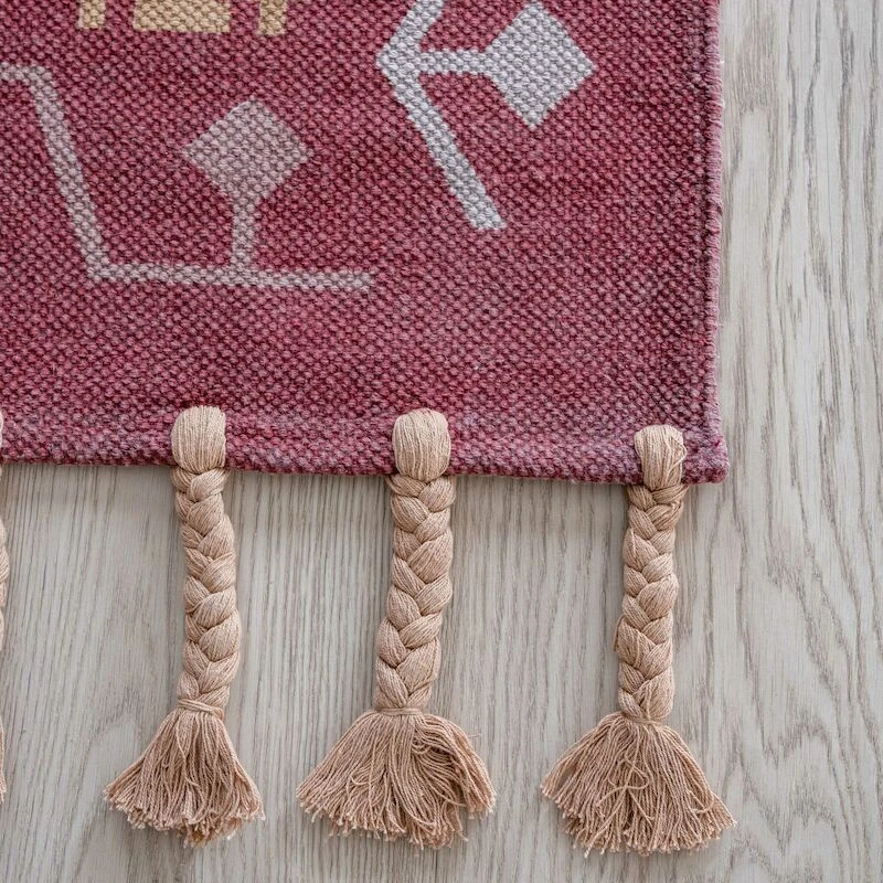 Milja Puuvillamatto 140x200 Cm Puna/turkoosi 5 Milja Puuvillamatto 140x200 Cm Puna/turkoosi - Image 5