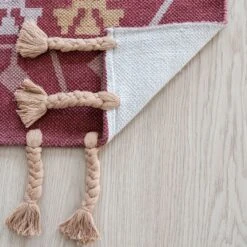 Milja Puuvillamatto 140x200 Cm Puna/turkoosi 8 Milja Puuvillamatto 140x200 Cm Puna/turkoosi -Yleinen Kotikauppa Milja puuvillamatto miljoossa web 9