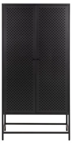 Newcastle Korkea Kaappi 80x40x160 Cm Mattamusta 10 Newcastle Korkea Kaappi 80x40x160 Cm Mattamusta -Yleinen Kotikauppa Newcastle korkea kaappi mattamusta 1