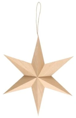 Paperitähti 6-sakarainen 50 Cm Luonnonvärinen