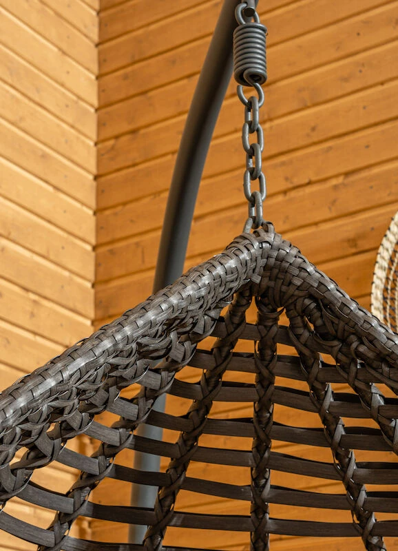 Pisara Riippukeinu Jalustalla Harmaa Polyrottinki/teräs 4 Pisara Riippukeinu Jalustalla Harmaa Polyrottinki/teräs - Image 4