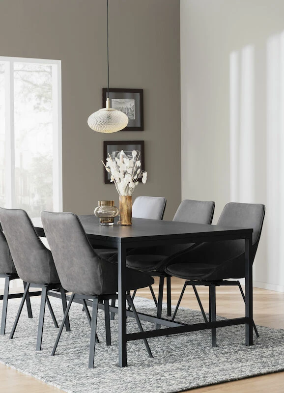 Rowico Everett Ruokapöytä 180x100 Cm Musta 4 Rowico Everett Ruokapöytä 180x100 Cm Musta - Image 4