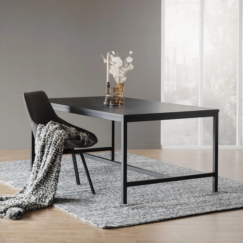 Rowico Everett Ruokapöytä 180x100 Cm Musta 3 Rowico Everett Ruokapöytä 180x100 Cm Musta - Image 3