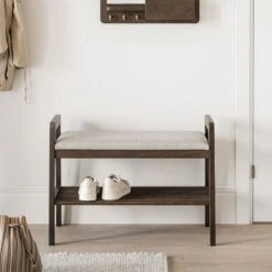 Rowico Inverness Eteispenkki Kenkätelineellä Ruskea/beige 10 Rowico Inverness Eteispenkki Kenkätelineellä Ruskea/beige -Yleinen Kotikauppa Rowico inverness penkki 75x40 ruskea beige miljoo 5