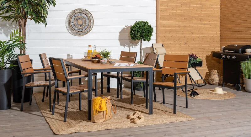 Saari Ruokapöytä 200x100cm Ruskea/musta 5 Saari Ruokapöytä 200x100cm Ruskea/musta - Image 5