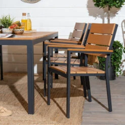 Saari Aintwood 6-hengen Ruokailuryhmä Ruskea/musta