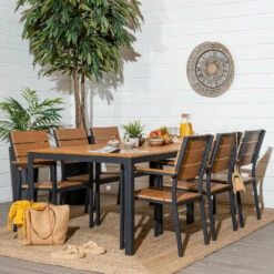 Saari Ruokapöytä 200x100cm Ruskea/musta