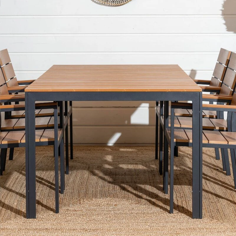 Saari Ruokapöytä 200x100cm Ruskea/musta 3 Saari Ruokapöytä 200x100cm Ruskea/musta - Image 3