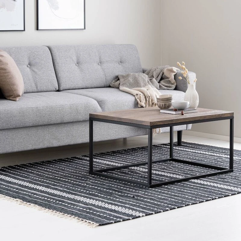 Senja Puuvillamatto 80x200 Cm Musta 4 Senja Puuvillamatto 80x200 Cm Musta - Image 4