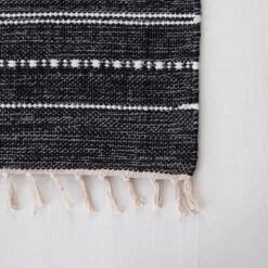 Senja Puuvillamatto 80x200 Cm Musta