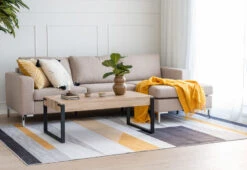 Solina Matto 200x290 Cm Musta/keltainen