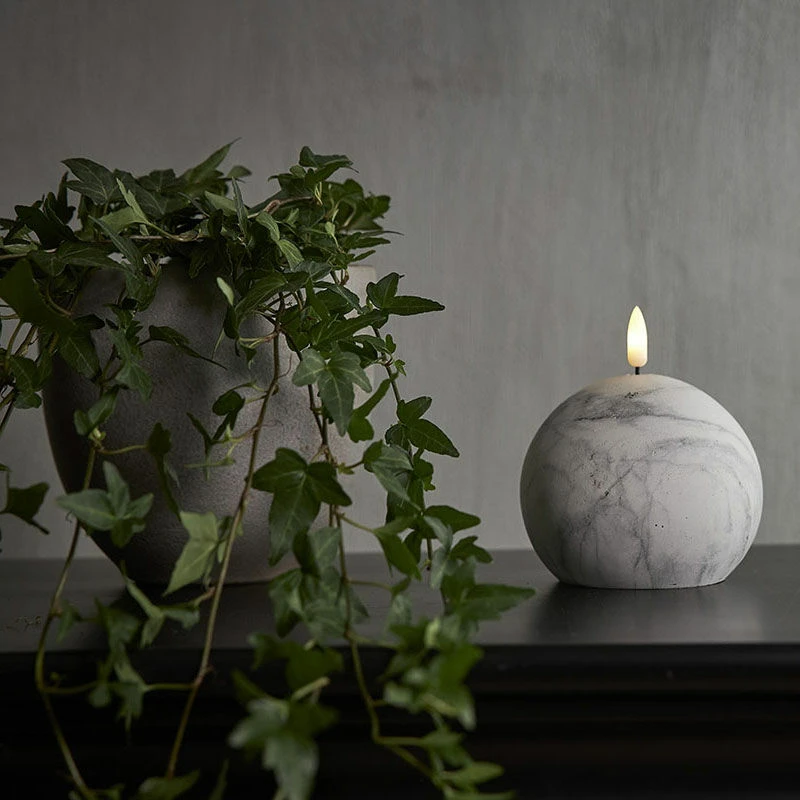 Star Trading Flamme Marble LED-pallokynttilä 12 Cm 1 Star Trading Flamme Marble LED-pallokynttilä 12 Cm