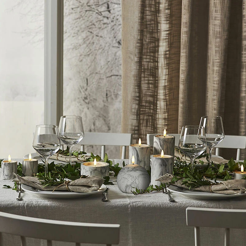 Star Trading Flamme Marble LED-pallokynttilä 12 Cm 2 Star Trading Flamme Marble LED-pallokynttilä 12 Cm - Image 2