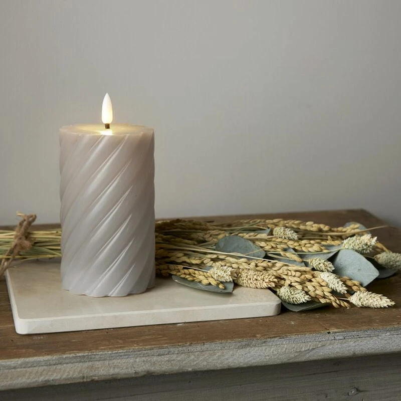 Star Trading Flamme Swirl LED-kynttilä 15 Cm Harmaa 2 Star Trading Flamme Swirl LED-kynttilä 15 Cm Harmaa - Image 2