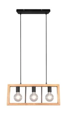 Trio Agra Riippuvalaisin 3-os. E27 Mattamusta/puu 9 Trio Agra Riippuvalaisin 3-os. E27 Mattamusta/puu -Yleinen Kotikauppa Trio agra riippuvalaisin 3 os. mattamusta puu 1