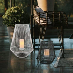 Trio Mineros Aurinkokennopöytävalaisin 30 Cm Harmaa