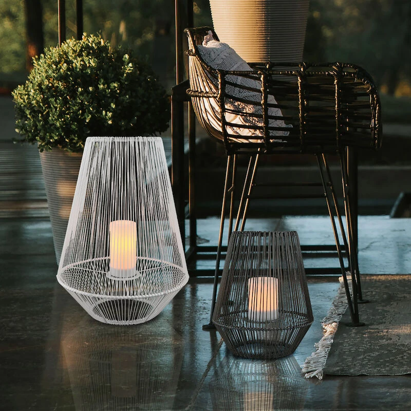 Trio Mineros Aurinkokennopöytävalaisin 30 Cm Harmaa 1 Trio Mineros Aurinkokennopöytävalaisin 30 Cm Harmaa