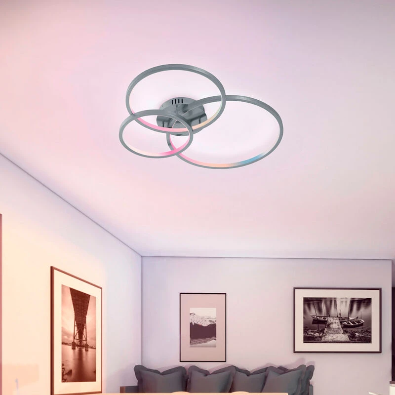 Trio Wiz Aaron LED Kattovalaisin Harjattu Teräs 1 Trio Wiz Aaron LED Kattovalaisin Harjattu Teräs