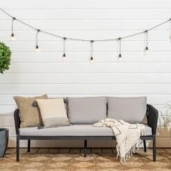 Tuohi 3-istuttava Sohva Musta/harmaa