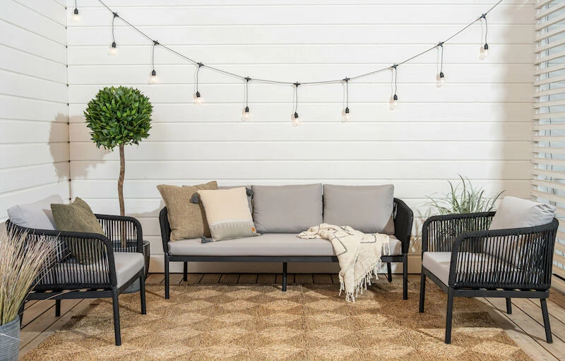 Tuohi Nojatuoli Musta/harmaa 1 Tuohi Nojatuoli Musta/harmaa