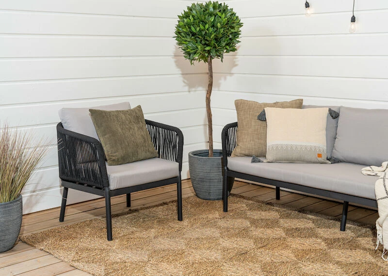 Tuohi Nojatuoli Musta/harmaa 2 Tuohi Nojatuoli Musta/harmaa - Image 2