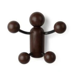 Umbra Woody Seinäkoukku 16x9x14 Cm Musta/saksanpähkinä