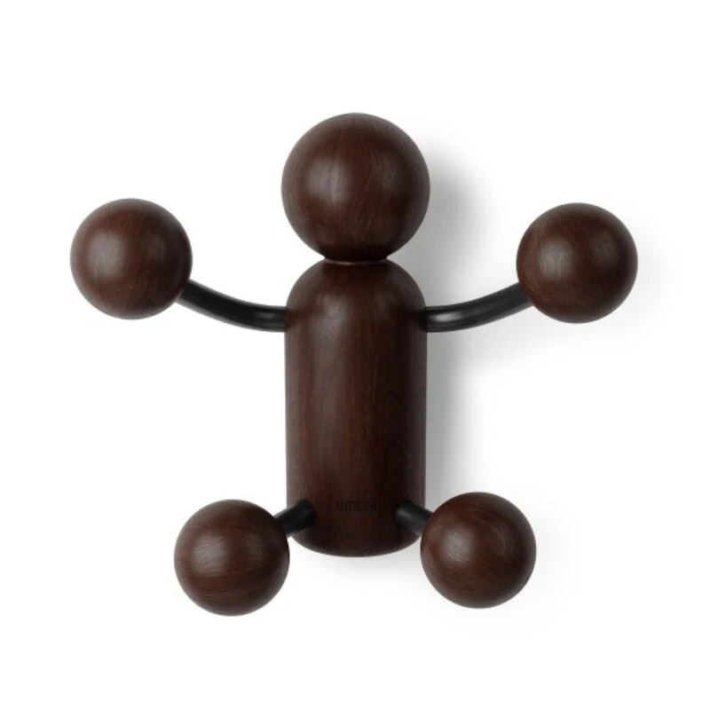 Umbra Woody Seinäkoukku 16x9x14 Cm Musta/saksanpähkinä 1 Umbra Woody Seinäkoukku 16x9x14 Cm Musta/saksanpähkinä