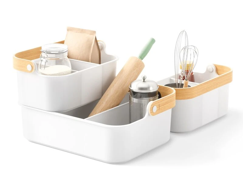 Umbra Bellwood Pinottava Säilytyskori 28x17x13 Cm Valkoinen/luonnonväri 2 Umbra Bellwood Pinottava Säilytyskori 28x17x13 Cm Valkoinen/luonnonväri - Image 2