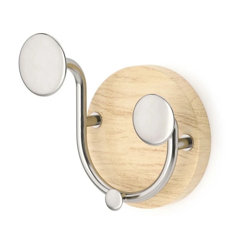 Umbra Melody Seinänaulakko 3-koukkua Luonnonväri/nikkeli 2 Umbra Melody Seinänaulakko 3-koukkua Luonnonväri/nikkeli - Image 2