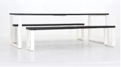 Honka 8-hengen Ruokailuryhmä Penkeillä Musta/valkoinen Metallijaloilla 8 Honka 8-hengen Ruokailuryhmä Penkeillä Musta/valkoinen Metallijaloilla -Yleinen Kotikauppa Veke Honka 8 hengen ruokailuryhma penkeilla musta valkoinen metallijaloilla 1 0