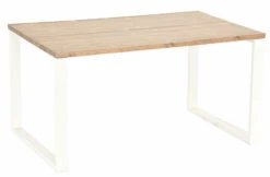 Honka Lankkupöytä Metallijaloilla 140x90 Antiikkipetsattu/valkoinen