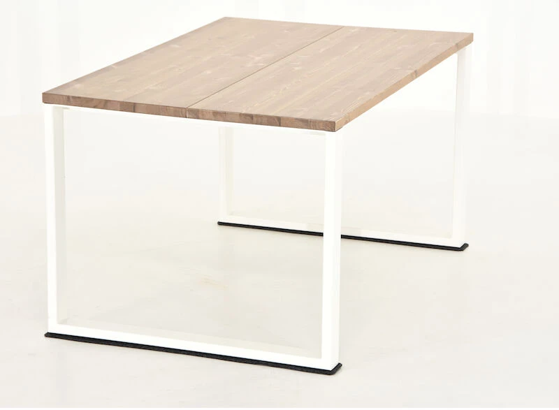 Honka Lankkupöytä Metallijaloilla 140x90 Antiikkipetsattu/valkoinen 6 Honka Lankkupöytä Metallijaloilla 140x90 Antiikkipetsattu/valkoinen - Image 6