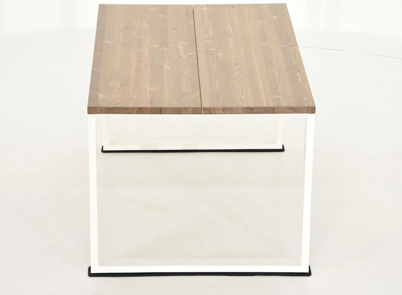 Honka Lankkupöytä Metallijaloilla 140x90 Antiikkipetsattu/valkoinen 3 Honka Lankkupöytä Metallijaloilla 140x90 Antiikkipetsattu/valkoinen - Image 3