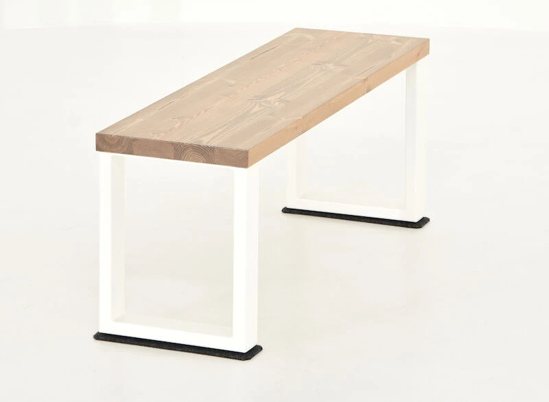 Honka Penkki 115x35 Cm Metallijalalla Antiikkipetsattu/valkoinen 4 Honka Penkki 115x35 Cm Metallijalalla Antiikkipetsattu/valkoinen - Image 4