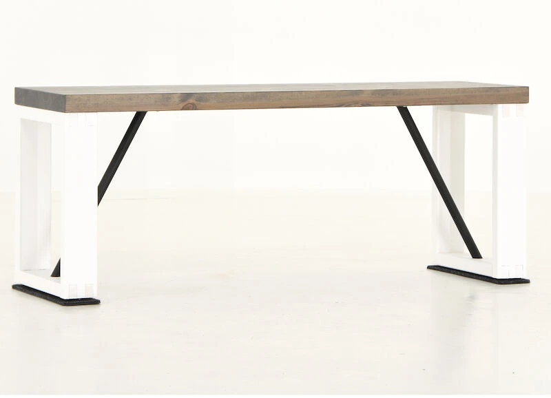 Honka Penkki 115x35 Cm Puujalalla Harmaa/valkoinen 4 Honka Penkki 115x35 Cm Puujalalla Harmaa/valkoinen - Image 4