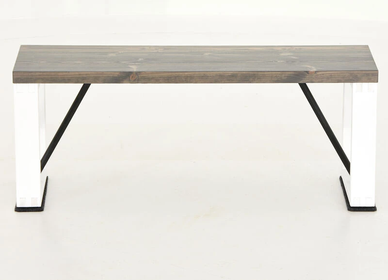 Honka Penkki 115x35 Cm Puujalalla Harmaa/valkoinen 5 Honka Penkki 115x35 Cm Puujalalla Harmaa/valkoinen - Image 5