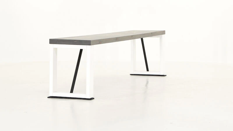 Honka Penkki 195x35 Cm Puujalalla Harmaa/valkoinen 4 Honka Penkki 195x35 Cm Puujalalla Harmaa/valkoinen - Image 4