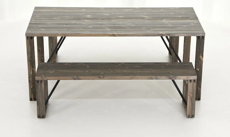 Honka 6-hengen Ruokailuryhmä Harmaa Puujaloilla 1 Honka 6-hengen Ruokailuryhmä Harmaa Puujaloilla