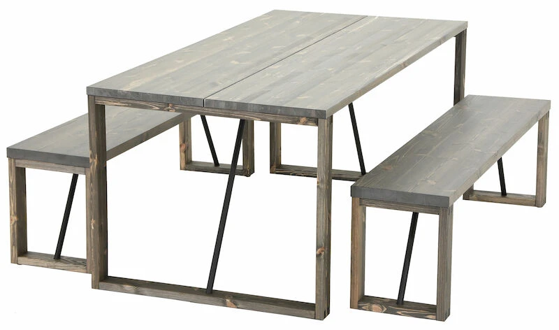 Honka 6-hengen Ruokailuryhmä Harmaa Puujaloilla 3 Honka 6-hengen Ruokailuryhmä Harmaa Puujaloilla - Image 3