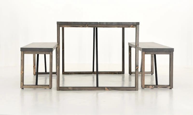 Honka 6-hengen Ruokailuryhmä Harmaa Puujaloilla 4 Honka 6-hengen Ruokailuryhmä Harmaa Puujaloilla - Image 4