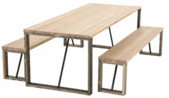 Honka 8-hengen Ruokailuryhmä Antiikkipetsattu/harmaa Puujaloilla