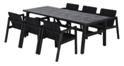 Kalho 6-hengen Ruokailuryhmä Tuoleilla Musta 8 Kalho 6-hengen Ruokailuryhmä Tuoleilla Musta -Yleinen Kotikauppa Veke Kalho 6 hengen ruokailuryhma tuoleilla musta 14 1