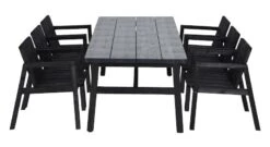 Kalho 6-hengen Ruokailuryhmä Tuoleilla Musta 7 Kalho 6-hengen Ruokailuryhmä Tuoleilla Musta -Yleinen Kotikauppa Veke Kalho 6 hengen ruokailuryhma tuoleilla musta 4 1