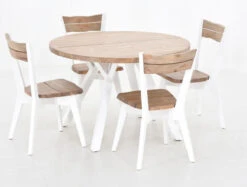 Lana 4-hengen Ruokailuryhmä Pyöreä Antiikkipetsattu/valkoinen 9 Lana 4-hengen Ruokailuryhmä Pyöreä Antiikkipetsattu/valkoinen -Yleinen Kotikauppa Veke Lana 4 hengen ruokailuryhma pyorea antiikkipetsattu valkoinen 1 1