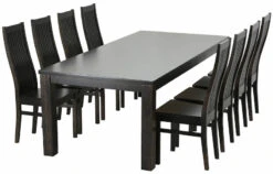 Minea Lux 8-hengen Ruokailuryhmä, Musta/koivu 9 Minea Lux 8-hengen Ruokailuryhmä, Musta/koivu -Yleinen Kotikauppa Veke Minea lux 8 hengen ruokailuryhma tummanharmaa 3 1